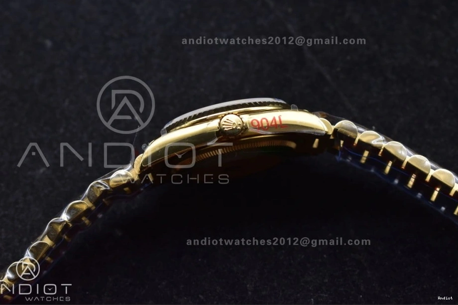 904L Mark with V5 Steel 36 vr3255 Weight) Bracelet Best Edition Roman on Dial President Gold (Gain YG DayDate QF 1121